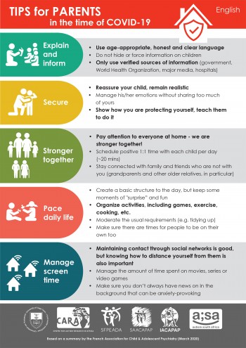 Tips for Parents in Confinement Situations